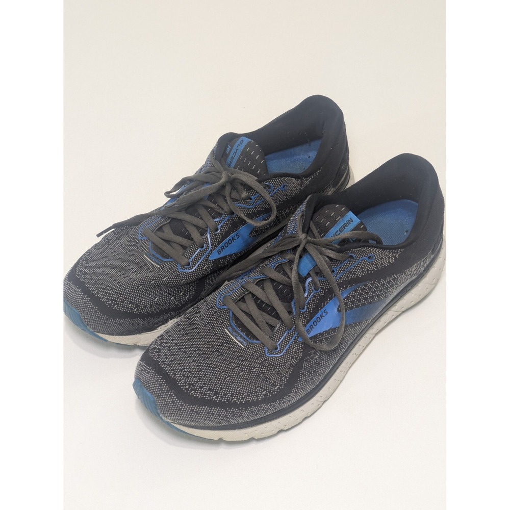 Brooks Mens Launch 7 Running Shoe, Black/Ebony/Blue, 13 D